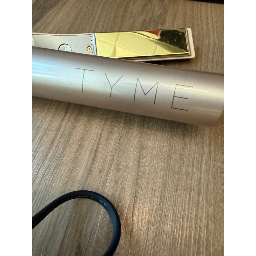 TYME Iron Original 2-in-1 Hair Curler and Straightener Rose Gold Titanium Plates
